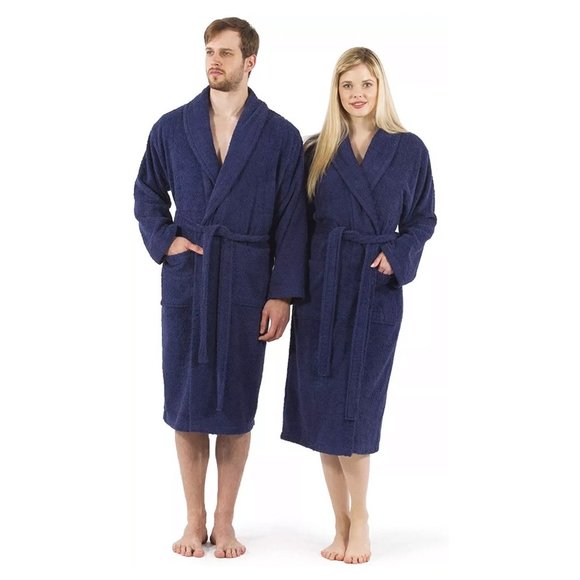 Linum Home Textiles Turkish Cotton Terry Unisex Bathrobe NEW W/TAGS - Picture 2 of 2
